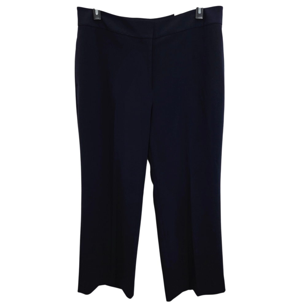 NWT Chico's Wide Leg Fashion Career Dress Pant Navy Blue Classic Size XL 16